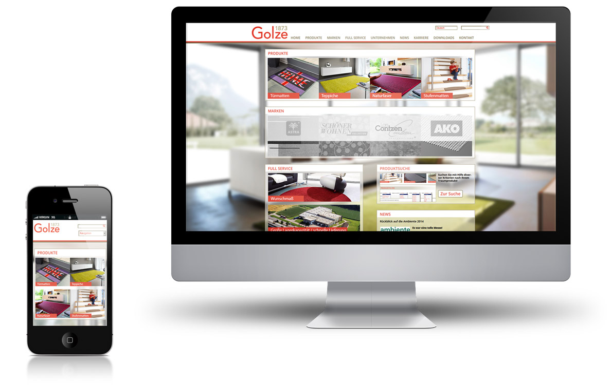 Internetseite der Otto Golze GmbH