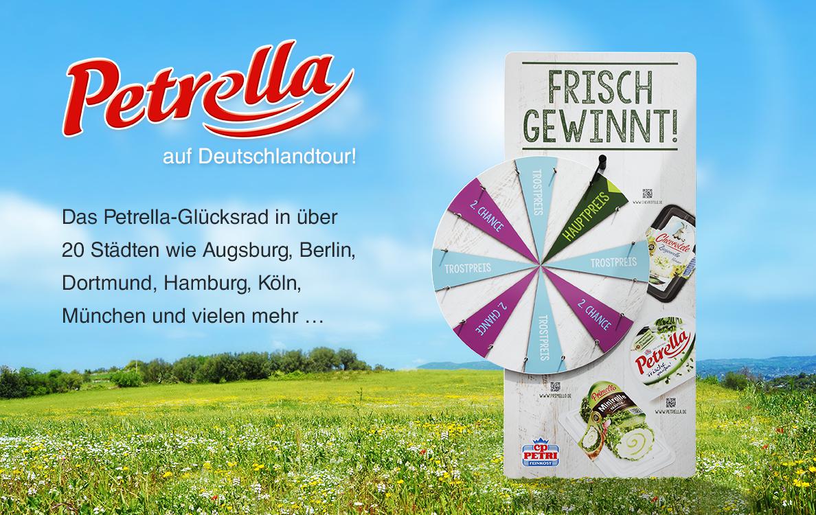 Das Petrella-Glücksrad geht auf große Deutschlandtour!